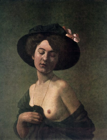 'Lady in a Hat', 1908. Artist: Félix Vallotton