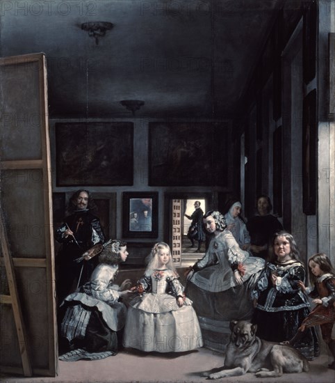 'Las Meninas' or 'The Family of Philip IV', 1656-1657.  Artist: Diego Velázquez