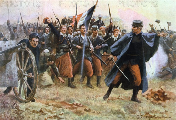 'Those of 1914: Facing the Barbarians', France, 1914. Artist: Gaston Charpentier-Bosio