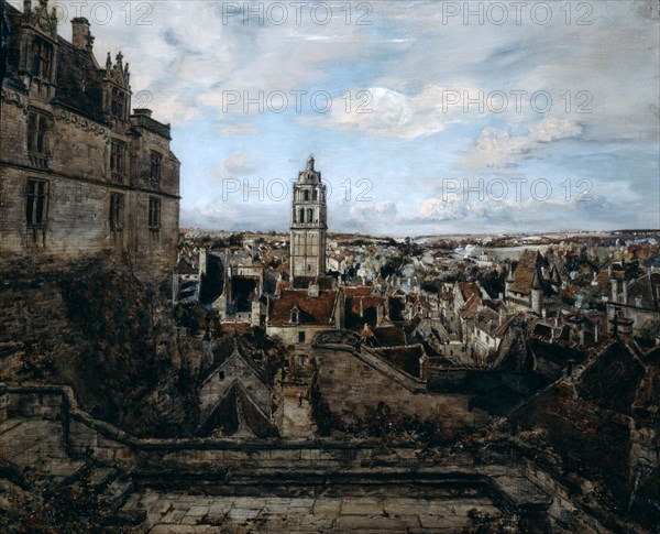 'View from the Terrace of the Castle Loches', 1884. Artist: Emmanuel Lansyer