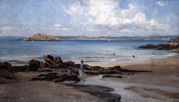 'Woman's Bathing Beach', 1876.  Artist: Emmanuel Lansyer