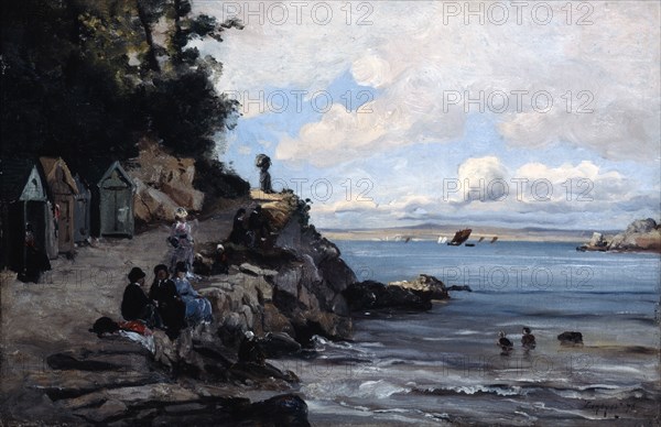 'Saturday at the Woman's Bathing Beach', 1876. Artist: Emmanuel Lansyer