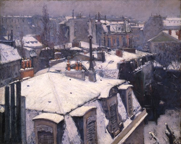 'Snow on Roofs', 1878.  Artist: Gustave Caillebotte