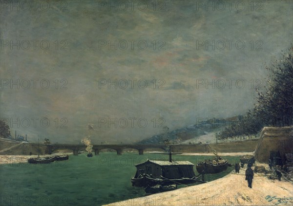 'The Seine Near the Pont de Jena', 1875.  Artist: Paul Gauguin