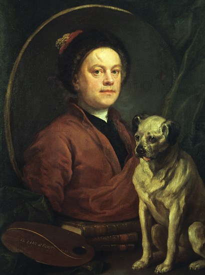 'The Painter and his Pug ', 1745. Artist: William Hogarth