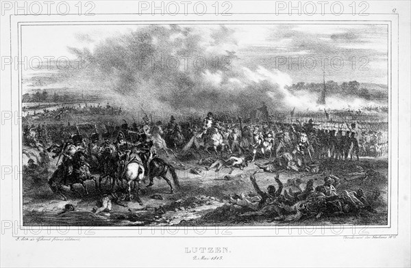 Battle of Lutzen, 2 May 1813. Artist: Unknown