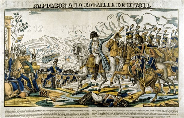 'Napoleon at the Battle of Rivoli', 14 January, 1797. Artist: Unknown