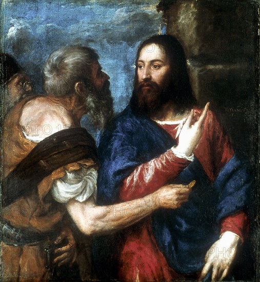 'The Tribute Money', 1560-1568. Artist: Titian