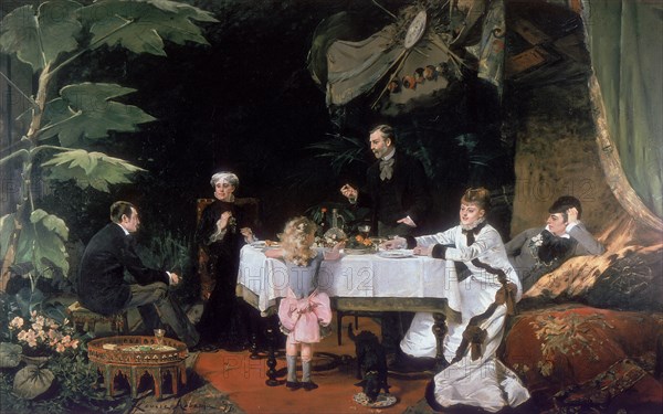 'The Luncheon in the Conservatory', 1877. Artist: Louise Abbema