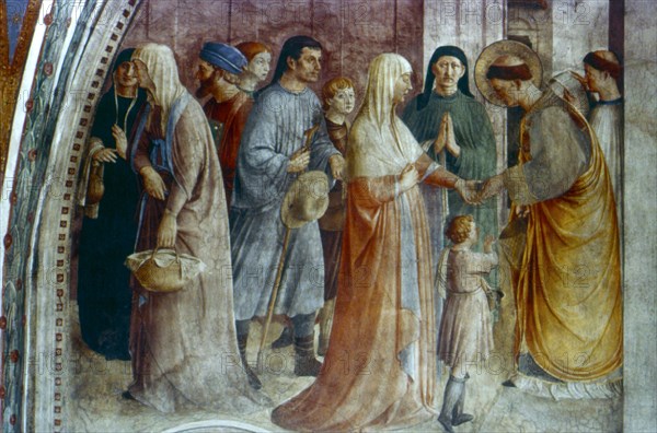 'St Stephen Distributing Alms', mid 15th century. Artist: Fra Angelico