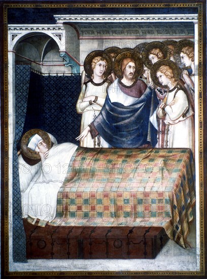 'St Martin's Dream', 14th century.  Artist: Simone Martini
