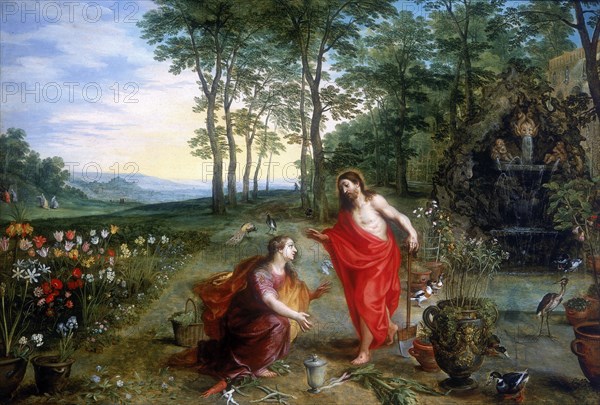 'Noli me tangere' ('Do Not Touch Me'), 17th century. Creator: Jan Brueghel the younger.