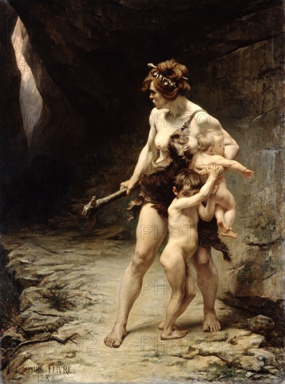 'Deux meres' ('Two Mothers'), 1888. Artist: Leon-Maxime Faivre