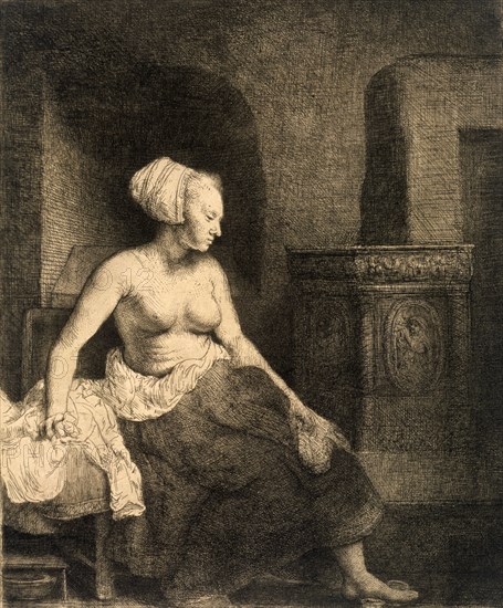 'Seated Female Nude', 1658. Artist: Rembrandt Harmensz van Rijn