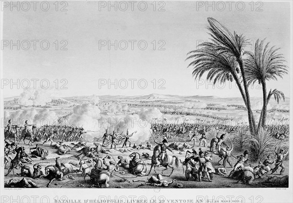 Battle of Heliopolis, Egypt, 20 March 1800. Artist: Anon