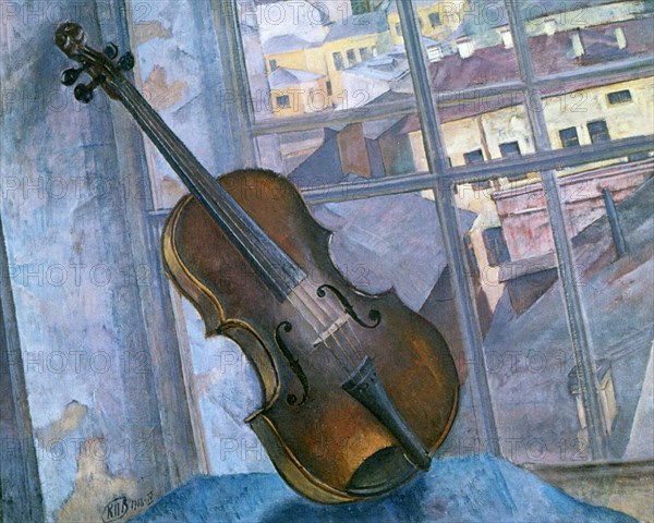 'Still Life With a Violin', 1918. Artist: Kuz'ma Petrov-Vodkin