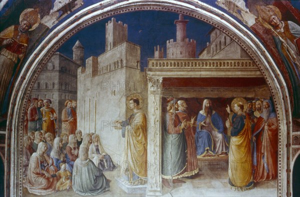 'St Stephen Preaching', mid 15th century. Artist: Fra Angelico