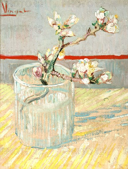 'Sprig of Flowering Almond Blossom in a Glass', 1888.  Artist: Vincent van Gogh