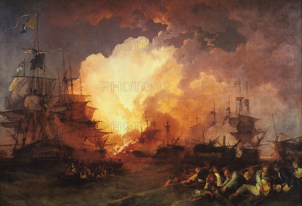 'The Battle of the Nile', August 1798, (1800). Artist: J Philippe de Loutherbough