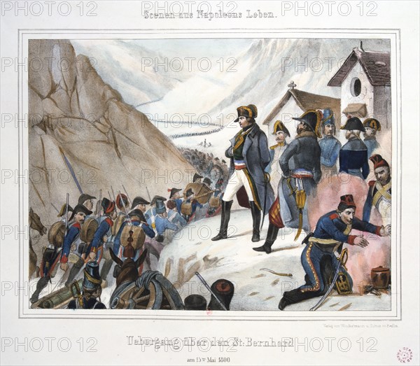 'Crossing St Bernard', 15 May, 1800. Artist: Anon