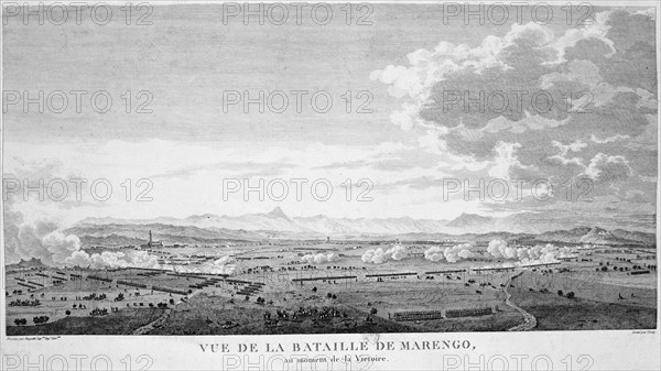 'View of the Battle of Marengo at the moment of victory', 1800. Artist: Anon