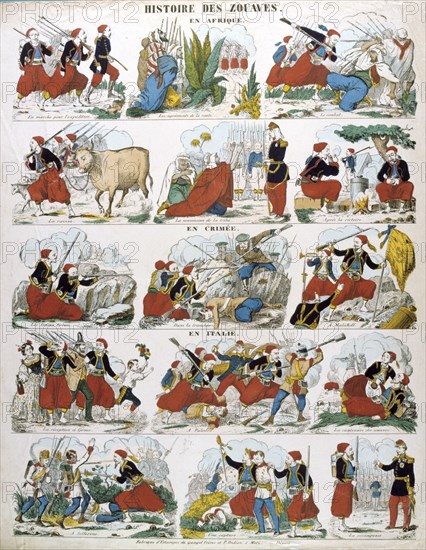 'History of the Zouaves in Africa, in the Crimea and in Italy', (19th century). Artist: Anon