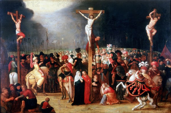 'Christ on the Cross between the two Thieves', 17th century.  Artist: Frans Francken II