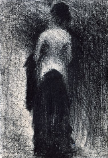 'Woman Seen from the Back', c1880-1891. Artist: Georges-Pierre Seurat