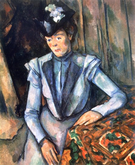'Woman seated in blue', 1902-1906. Artist: Paul Cezanne