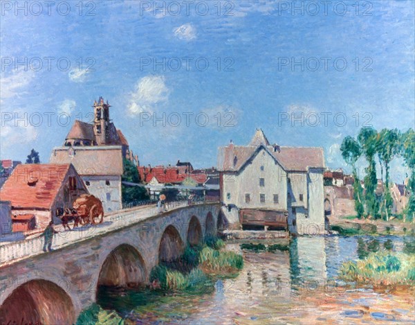 'The Bridge at Moret', 1893. Artist: Alfred Sisley