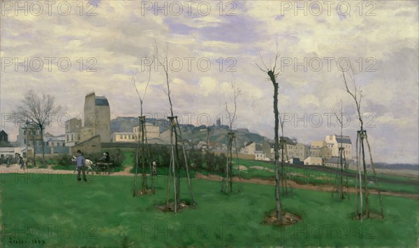 'View of Montmartre from the Cité des Fleurs', 1869. Artist: Alfred Sisley