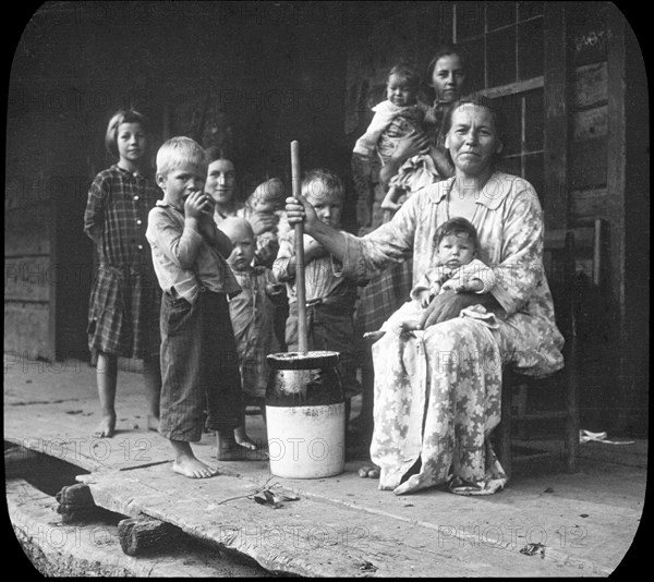 Butter-making, Appalachia, USA, c1917. Artist: Cecil Sharp