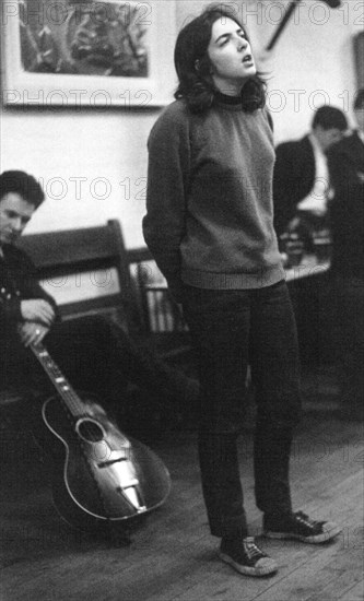 Anne Briggs singing at Cecil Sharp House, London, c1960s. Artist: Eddis Thomas