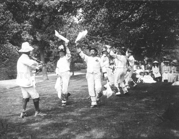 Bampton Morris Dancers, Oxfordshire, Whit Monday, 5 June 1911.  Artist: Cecil Sharp