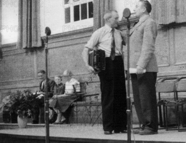 Bob Roberts and Bob Copper, Cecil Sharp House, London, October 1957. Artist: Eddis Thomas