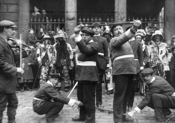 Sleights Sword Dancers, East Side, Whitby, Yorkshire, c1912.  Artist: Cecil Sharp