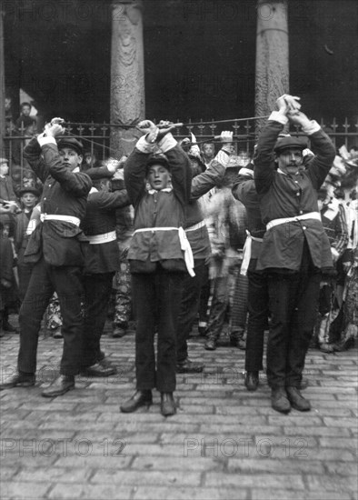 Sleights Sword Dancers, East Side, Whitby, Yorkshire, c1912. Artist: Cecil Sharp