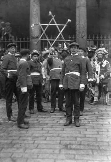 Sleights Sword Dancers, East Side, Whitby, Yorkshire, c1912. Artist: Cecil Sharp