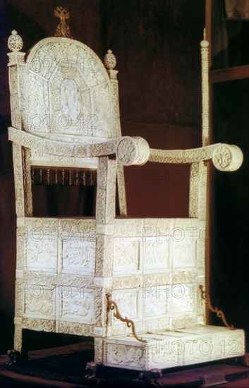 Throne of Tsar Ivan the Terrible, 16th century. Artist: Unknown