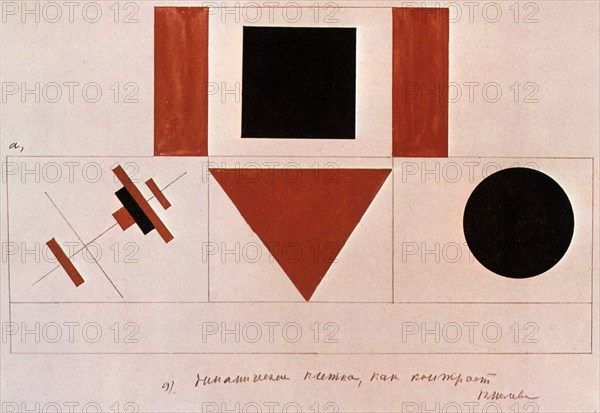 'Design for the Speaker's Rostrum, 1919. Artist: Kazimir Malevich