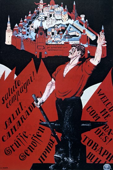 'Long Live the Youth International', 1921.  Artist: Dmitriy Stakhievich Moor