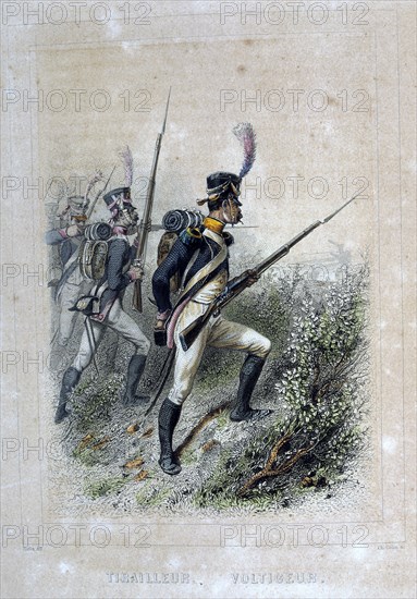 'Tirailleur Voltigeur', (Rifleman), 1859.  Artist: Auguste Raffet