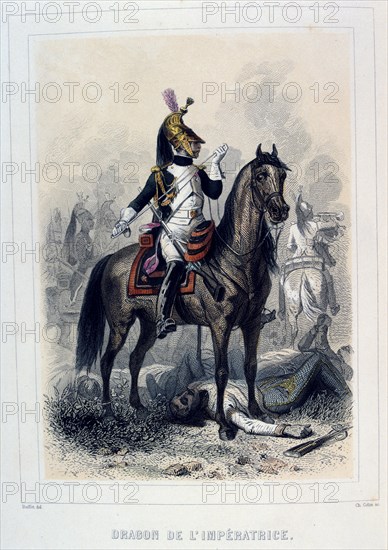 'Dragon de L'Imperatice', (Light Dragoons), 1859.  Artist: Auguste Raffet