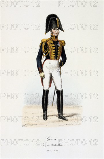 'Génie, Chef de Bataillon', 1814-30. Artist: Eugene Titeux