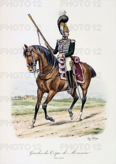 'Gardes-du-Corps de Monsieur', 1820-24. Artist: Eugene Titeux