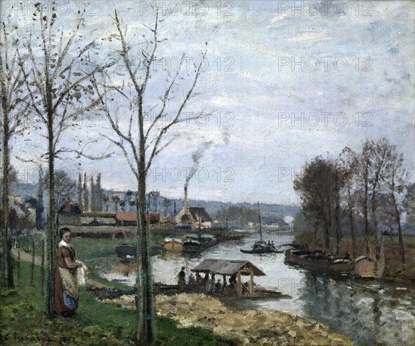 'The Laundrette, Port Marly', 1872.  Artist: Camille Pissarro