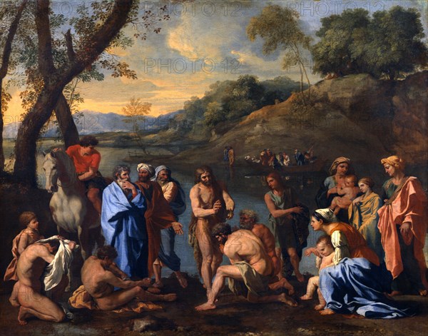 'Saint John Baptizing the people', c1636-1637. Artist: Nicolas Poussin