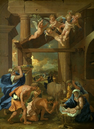 'The Adoration of the Shepherds', c1633. Artist: Nicolas Poussin