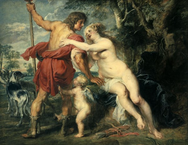 'Venus and Adonis', c1630. Artist: Peter Paul Rubens