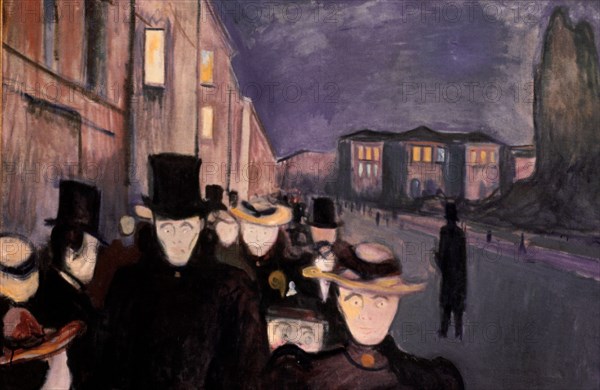 'Evening on Karl Johan', 1892. Artist: Edvard Munch